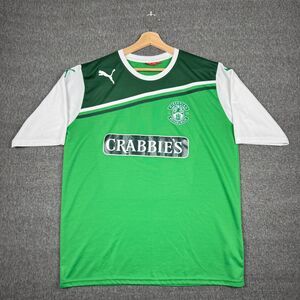 Puma Hibernian Edinburgh‎ Jersey Men's XL Green Soccer Away Football 2012-2013